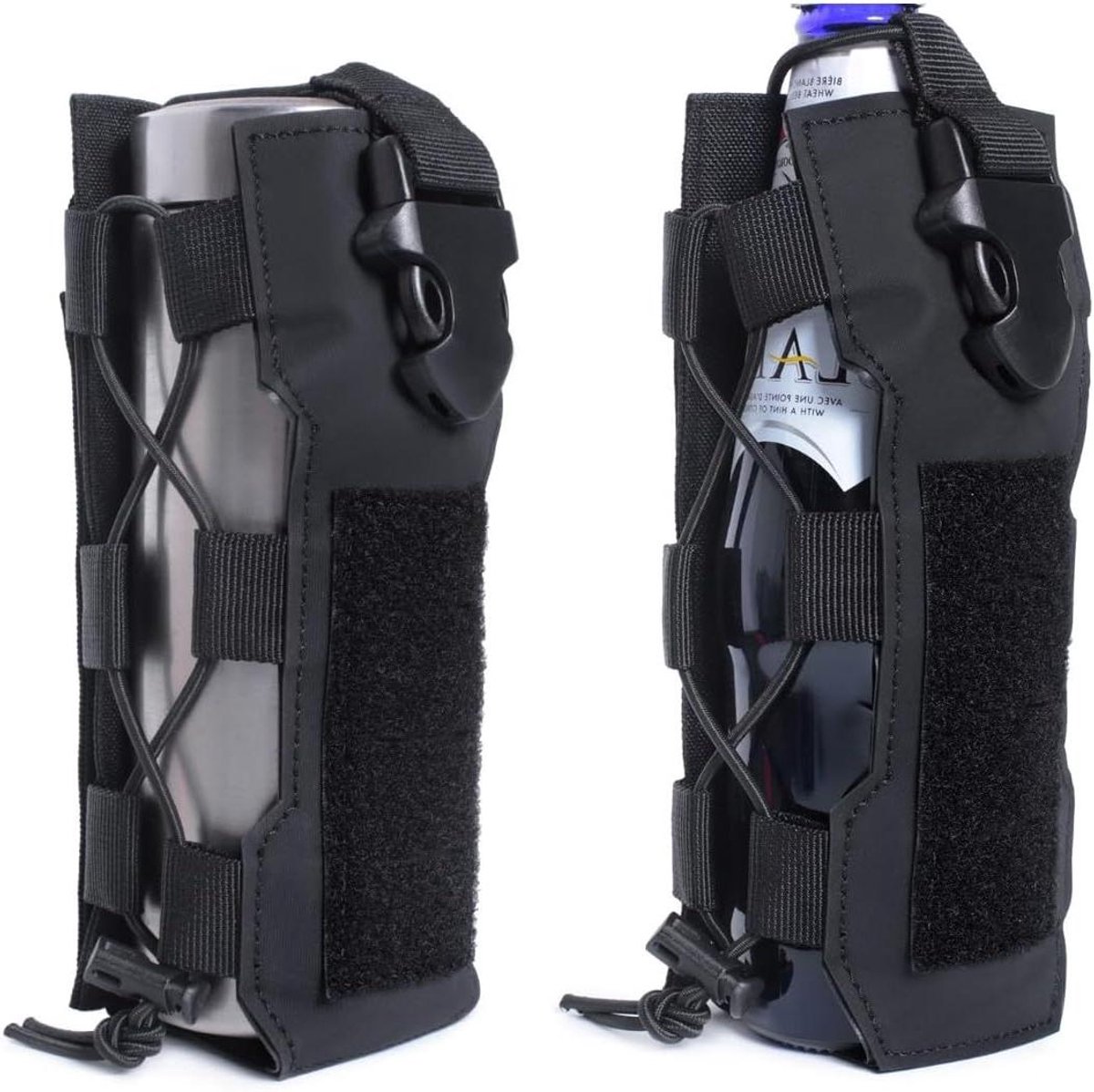 Nordivar - Nylon Flessenhouder Voor Wandelen, Fietsen en Kamperen - Militaire Drinkfles Tas