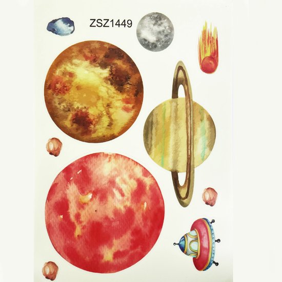 Glow phosphorescents - Étoiles lumineuses - Planètes - Astronaute - Stickers muraux - Chambre - Chambre d'enfant - Chambre de bébé