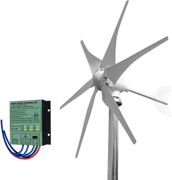 Foto: Windturbine windmolen windturbine generator windenergie 5000w 48v met mppt controller 6 messen stille en effici nte energieoplossing voor thuisgebruik