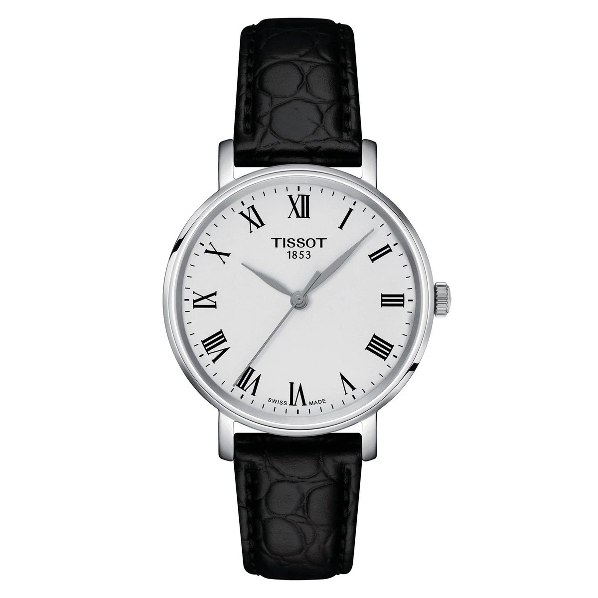 Tissot Everytime T1432101603300 Horloge - Leer - Zwart - Ø 34 mm