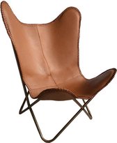 Malagoon - Leather butterfly chair brown