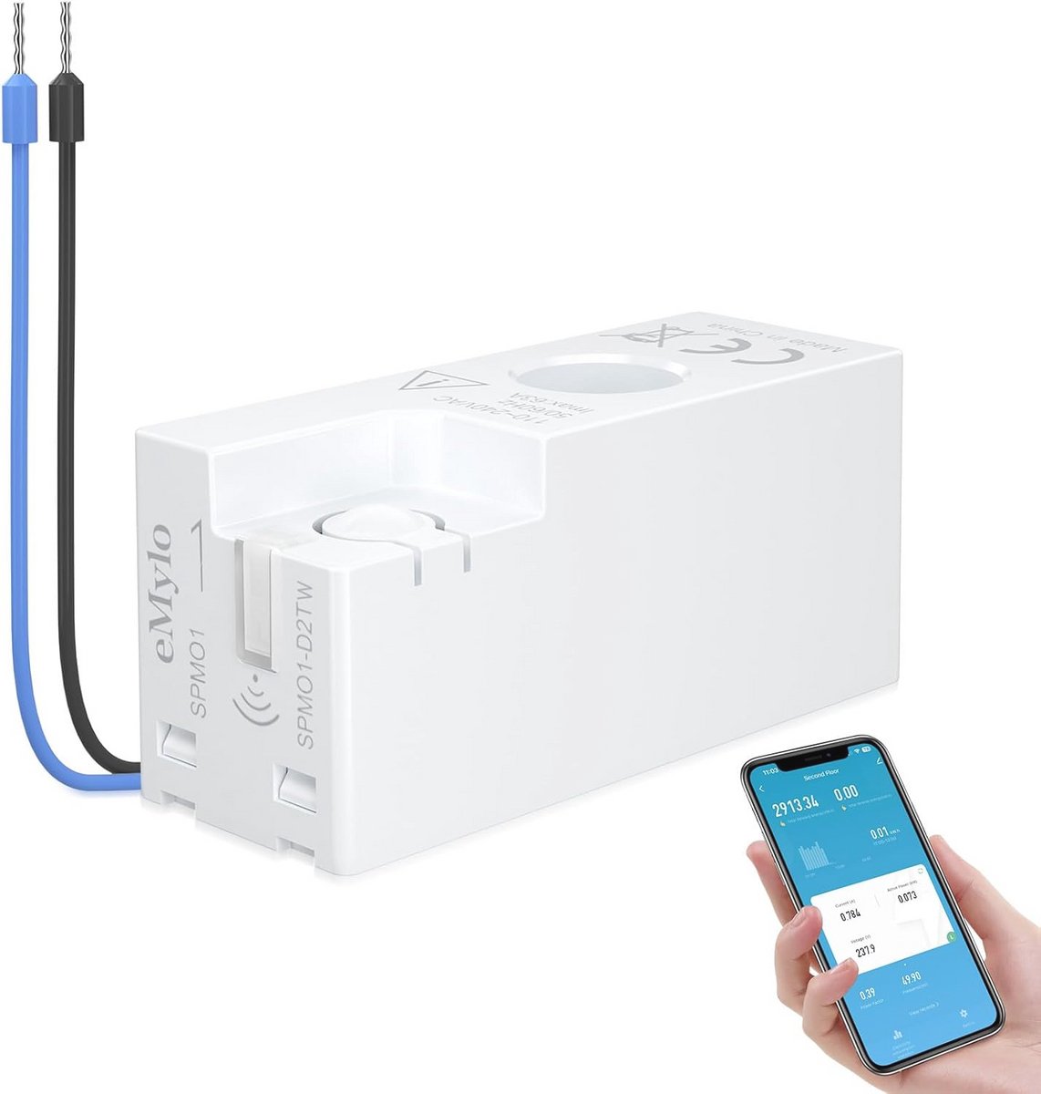 Slimme WiFi-energiemeter met hoge nauwkeurigheid en app-controle