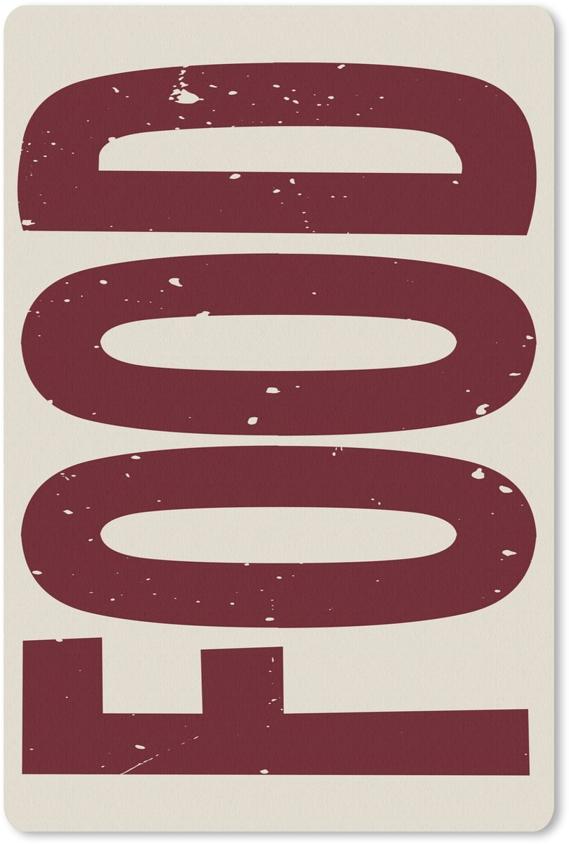 Muismat 18x27 cm - Mousepad Eten - Japandi - Rood - Decoratie - Muismatten