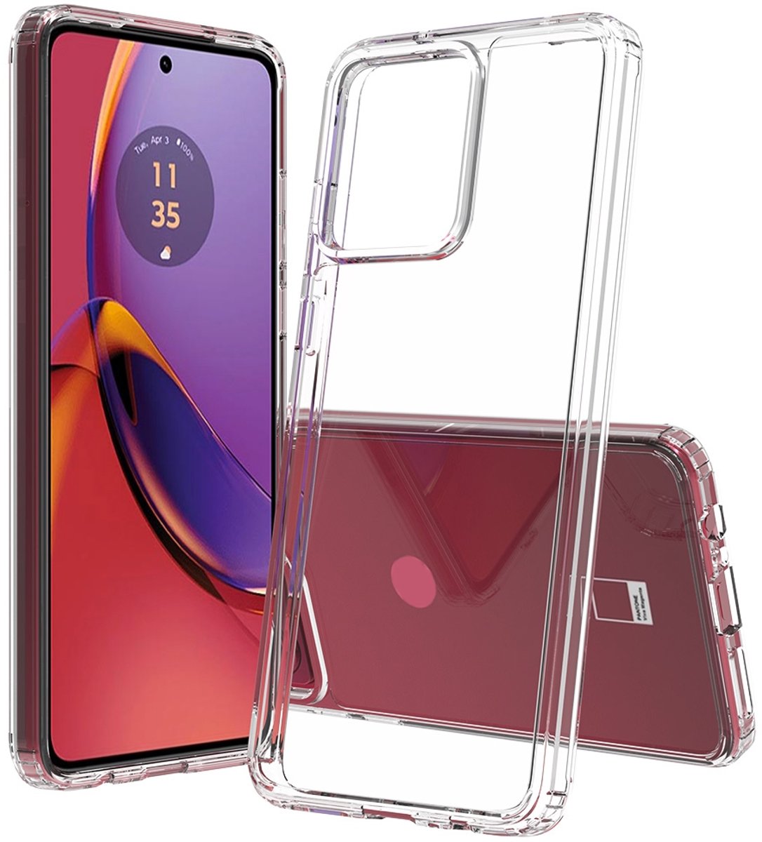 Hoesje geschikt voor Motorola Moto G84 - Phonesta Scratchproof Back Cover - Transparant