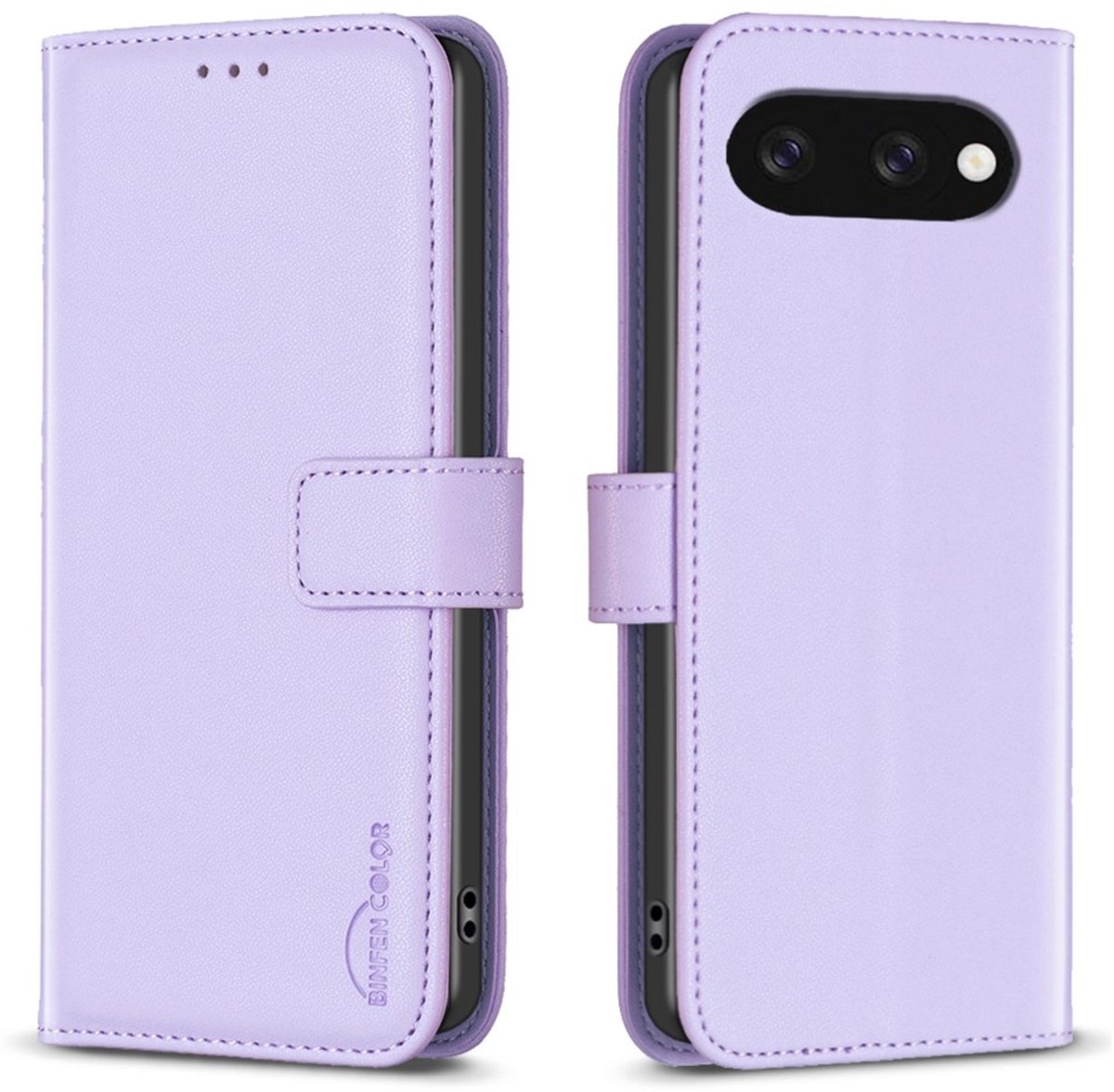 BINFEN Hoesje - Geschikt voor Google Pixel 9a Hoesje - BINFEN Book Case - Lavendel