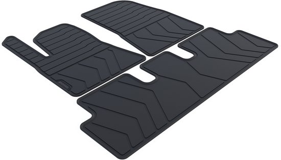 Tapis de voiture en caoutchouc sur mesure pour Tesla Model 3 2019 - 2023 - 3 pièces - Version : Gamme Standard | Année modèle 2020