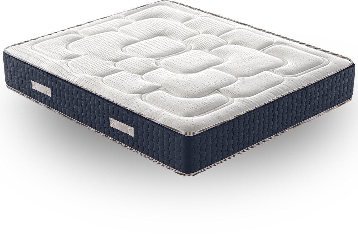 Ilovesleep Matras ROYAL MEMORY 140x200 Traagschuim met Koudschuim Matras - Dikte 30 cm - Anti-allergisch - extra stevig wit