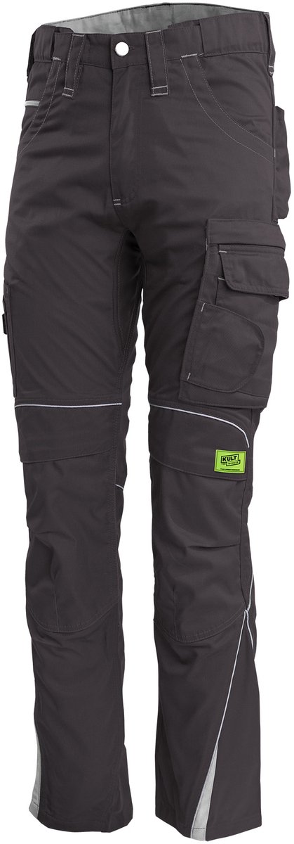 TMG KULT WORKER WORK Werkbroek HEREN Veiligheidsbroek Grijs – Lange Beenlengte (83 cm) – Met Kniezak - Cordura Versterkt - 270 GSM