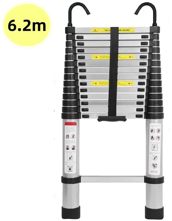 Trap Loop Ladder Telescoopladder - Ladder - Trap - Telescopische Ladder - 6.2m – 20.3FT ...