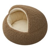 Panier pour chat Grotte 40 cm Coussin pour chien Panier pour chien Tente pour chien Grotte pour chat - Marron