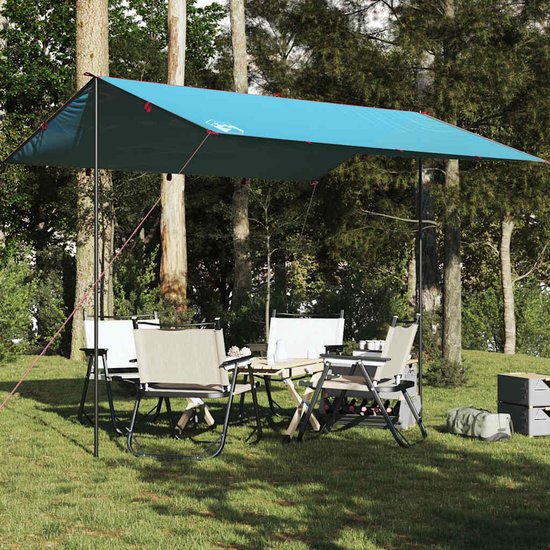 vidaXL - Kampeerluifel - waterdicht - 360x294 - cm - blauw van Vidaxl — afbeelding 2