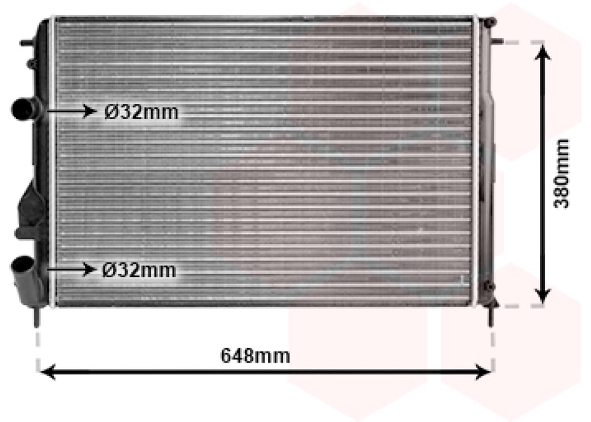 Van Wezel - RADIATOR VOOR DACIA LOGAN 2004-2009 8200189288