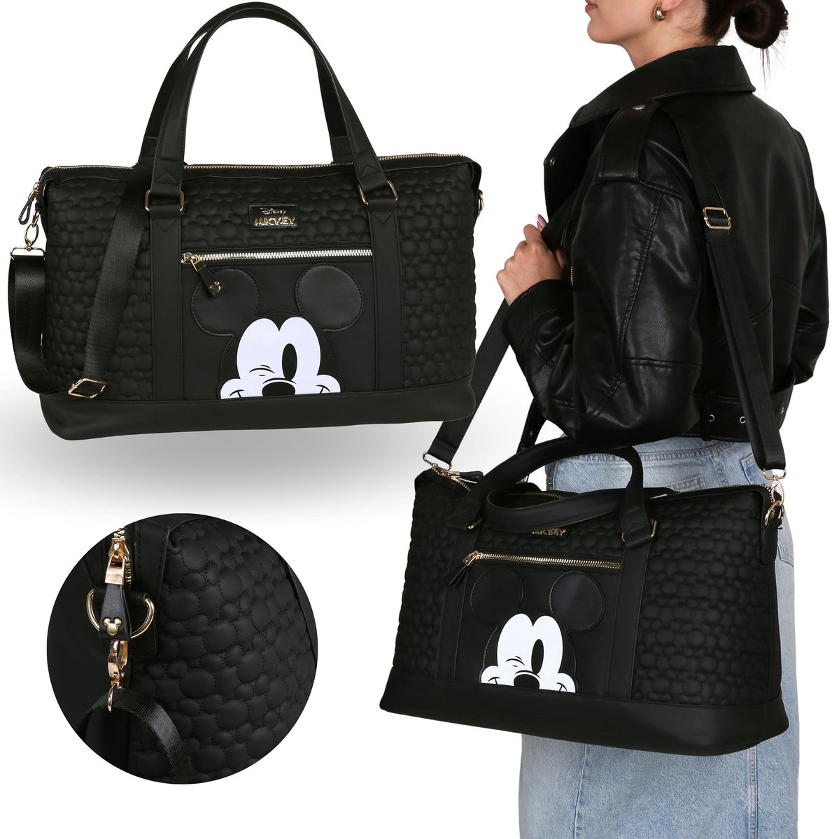 Mickey Diamond Imported Goods 黒盤 sarcia.eu Disney Mickey Mouse weekendtas - Zwart - 45x20x29 cm | bol