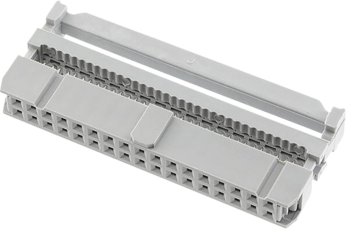 econ connect PV34GR, DIN 41651, Grijs, Brons, Polybutylene terephthalate (PBT), Polybutyleentereftalaat (PBT), 20 mΩ, 1 A, -40 - 105 °C