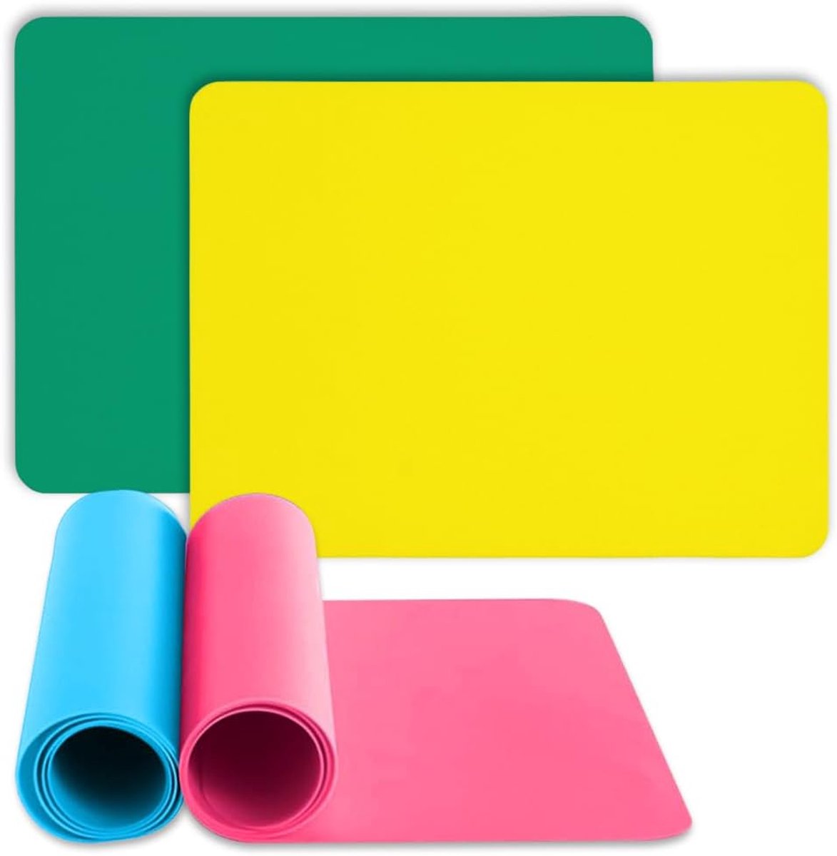 Ibenzoa® Flexibele Siliconen Werkplaten – Vier Stuks, 30 x 40 cm – Voor Diverse Handwerktoepassingen