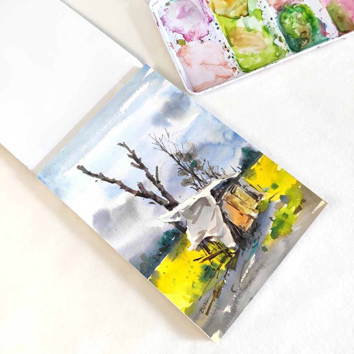 SMLT PRO Line AS-10 (300)/A4 aquarelblok voor professioneel, 300 g/m², traditioneel wit 100% katoenpapier, 10 vellen