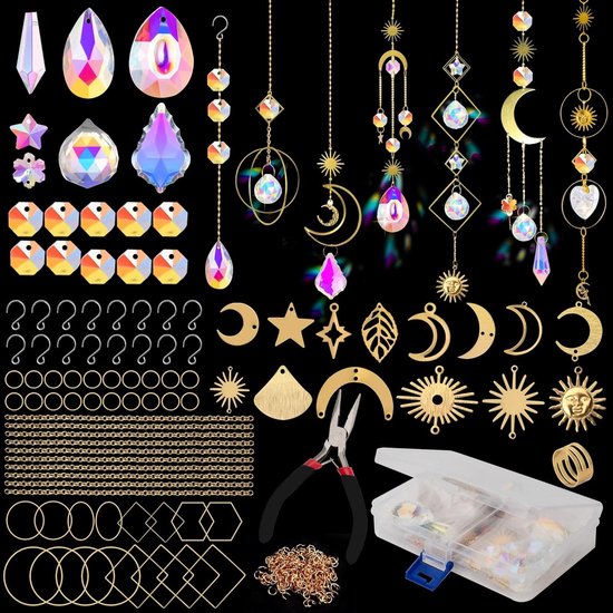 Attrape-soleil En Cristal Coloré Pour La Décoration Extérieure De La Maison Et Du Jardin, Kit De Bricolage, Prismes De Fenêtre