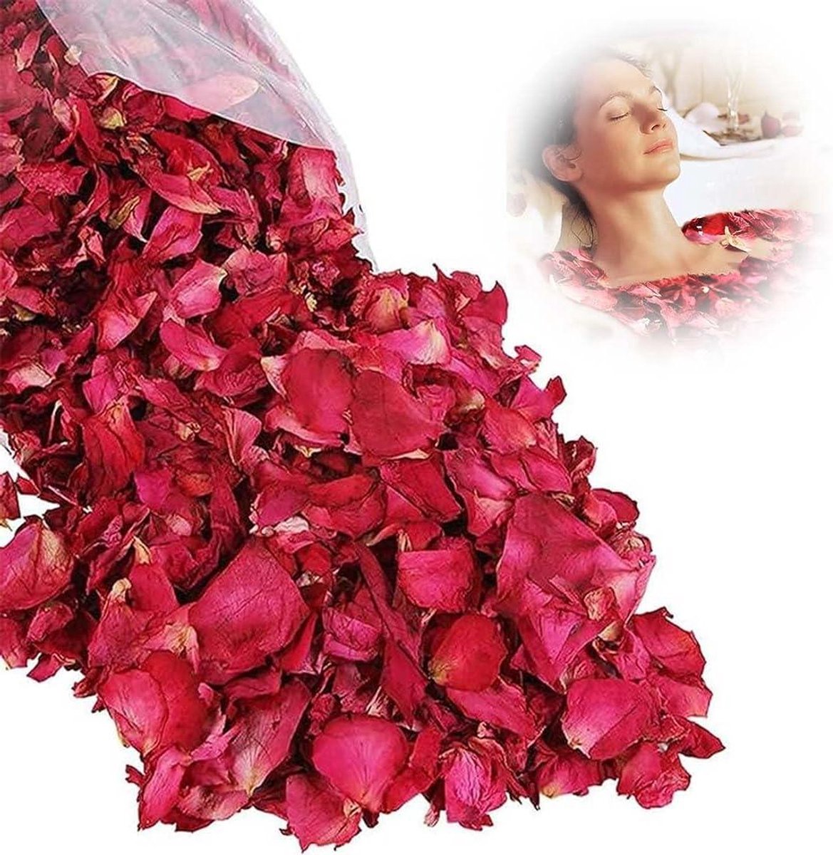 Droogbloemen met gedroogde rozenblaadjes - 100 g voor verschillende doeleinden
