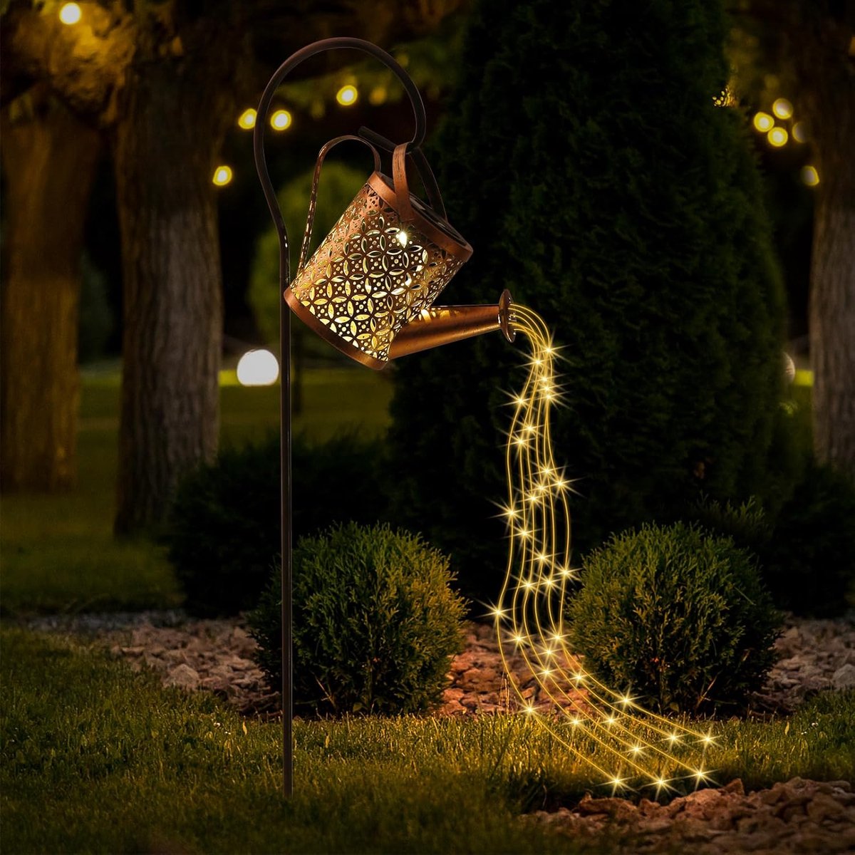 Zonne-energie Gieter Licht met Herdershaak - Waterdichte LED Lichtketting voor Tuin en Balkon