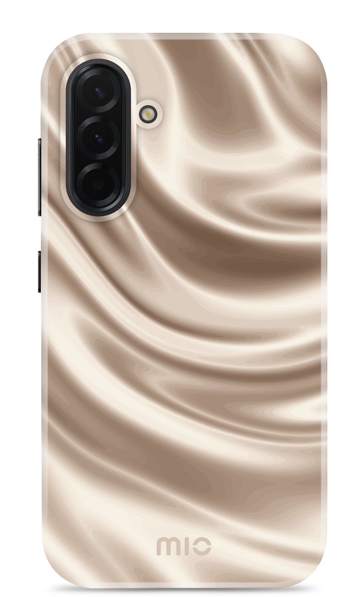 Mio by Mobilize Hoesje geschikt voor Samsung Galaxy A56 MagSafe Telefoonhoesje Hardcase | Mio by Mobilize Backcover | Geschikt voor MagSafe | Geschikt voor Draadloos Opladen met Magnetische Ring | Geschikt voor MagSafe Case - Silky Dreams | Goud