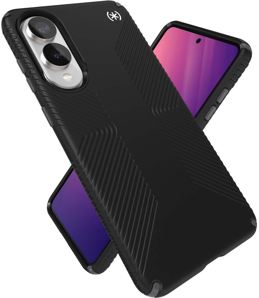 Speck hoesje geschikt voor Samsung Galaxy S25 Edge - Ultieme Bescherming en Grip - Luxe Soft-touch Afwerking - Valbescherming gecertificeerd tot 4 meter - Microban Antibacterieel - Presidio2 Grip lijn - Zwart