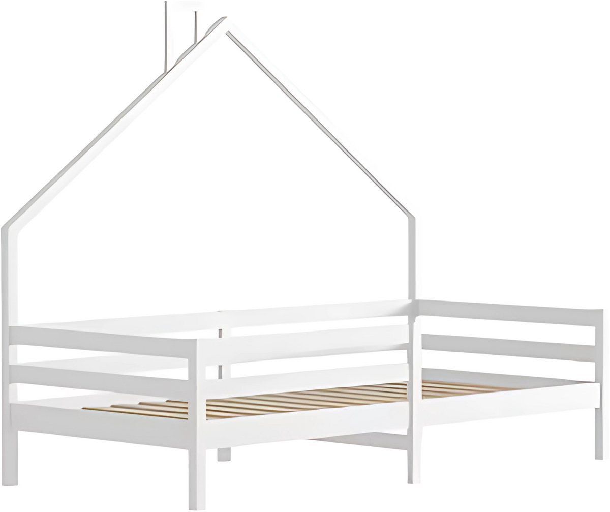 Bolt Edge Kinderbed 90x200 cm - Huisbed - Voor Kinderen - Peuterbed - Met lattenbodem - Zonder matras Wit