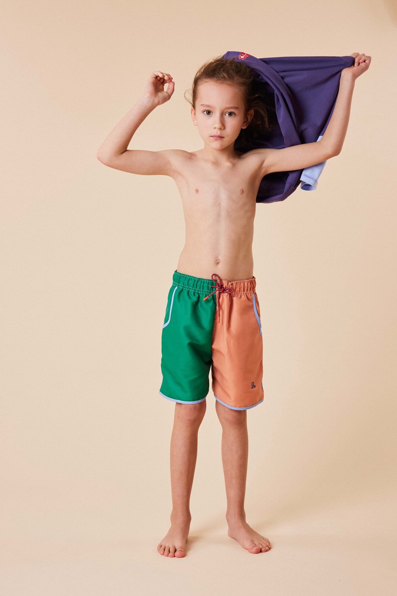 Sticky Lemon - zwemshorts - beter samen - golf groen + leren bal