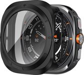 Bandz hard case met screen protector geschikt voor Samsung Galaxy Watch Ultra / Ultra 2025 - hoesje van polycarbonaat materiaal - Full cover case met screenprotector (zwart)