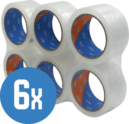 6 Rollen Transparentes Klebeband 1,88 Zoll (48mm) X 1000 Yards – Perfekt Zum Verpacken, 2 Mil, Hochwertiger Kleber