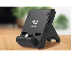 Support de jeu Hori Dual USB pour Nintendo Switch 2 - Zwart (Switch 2) - Neuf