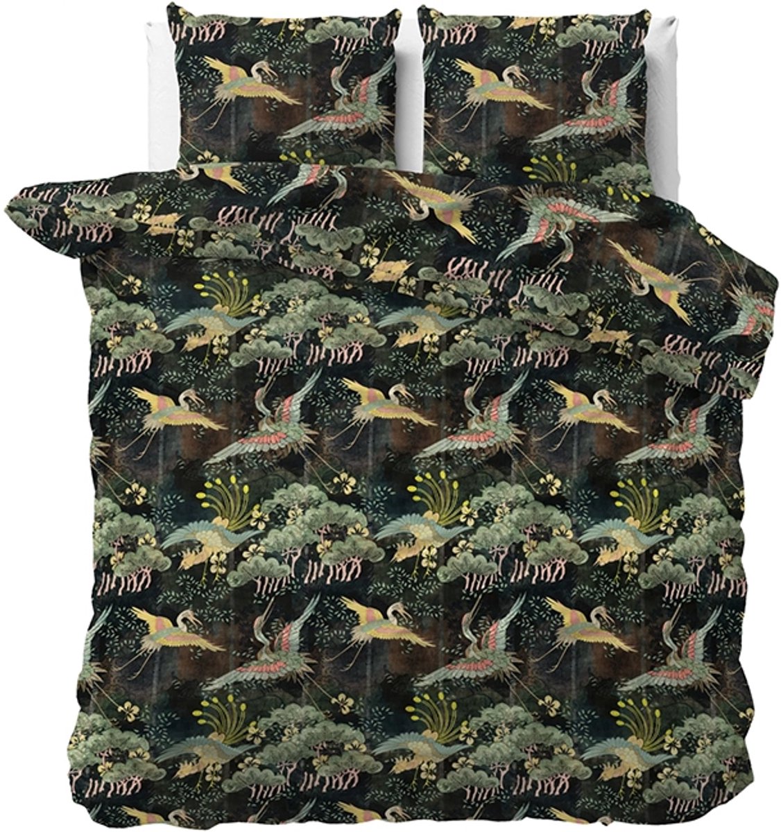 Dreamhouse Lisette Dekbedovertrek Groen-1-persoons (140 x 200/220 cm)