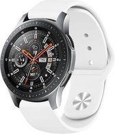 Samsung Galaxy Watch sport band 45mm /  46mm - wit + glazen screen protector