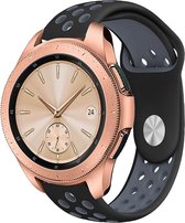 Samsung Galaxy Watch sport band 41mm / 42mm - zwart/grijs + glazen screen protector