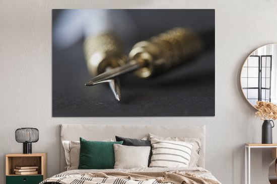 Peinture sur toile Fléchettes - 150x100 cm - Décoration murale