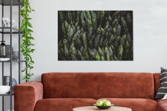 Têtes d'asperges sur toile 2cm 120x80 cm - Tirage photo sur toile (Décoration murale salon / chambre)