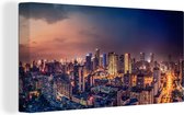 Canvas Schilderij Panorama Chengdu - 80x40 cm - Wanddecoratie