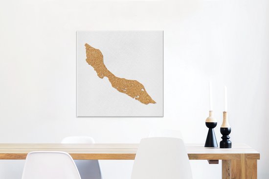 Une illustration de Curaçao de toile de liège 50x50 cm - Tirage photo sur toile (Décoration murale salon / chambre)