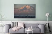 Canvas Schilderij Uitzicht op de Ararat in Armenië - 180x120 cm - Wanddecoratie XXL