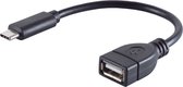 shiverpeaks BS13-20015, 0,12 m, USB C, USB A, USB 2.0, 480 Mbit/s, Zwart