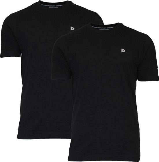 Donnay T-shirt - 2 Pack - Sportshirt - Heren - Maat M - Zwart
