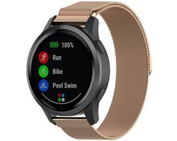 123watches milanese band - rose goud - - Geschikt voor Polar Vantage M / Vantage M2 / Vantage M3 /Vantage V3 / Grit X / Grit X Pro / Grit X2 Pro / Overige smartwatches met 22mm bandje