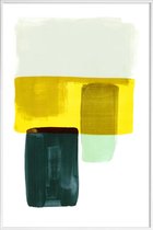 JUNIQE - Poster in kunststof lijst Minimalism 16 -30x45 /Geel & Groen