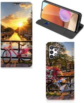 Telefoon Hoesje Geschikt voor Samsung Galaxy A32 5G Enterprise Editie | Geschikt voor Samsung A32 4G Bookcase Amsterdamse Grachten