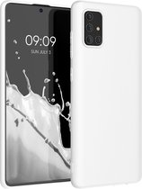 kwmobile telefoonhoesje geschikt voor Samsung Galaxy A71 - Hoesje voor smartphone - Back cover in mat wit