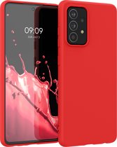 kwmobile telefoonhoesje voor Samsung Galaxy A52 / A52 5G / A52s 5G - Hoesje voor smartphone - Back cover in neon rood