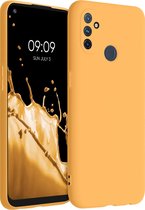 kwmobile telefoonhoesje voor OnePlus Nord N100 - Hoesje voor smartphone - Back cover in goud-oranje