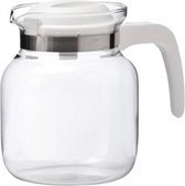 Montana Theepot Content 1,25 Liter Glas Transparant/wit