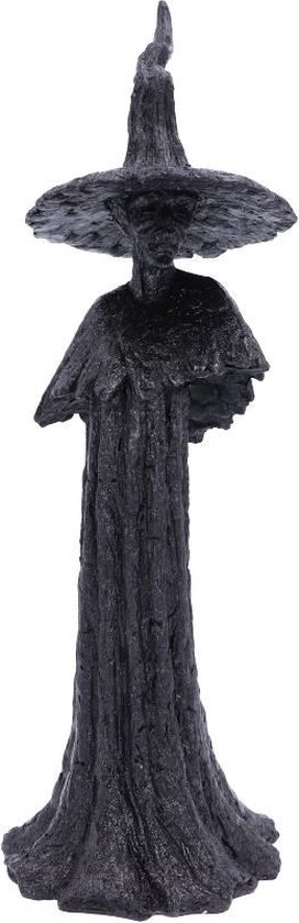 Talyse Black Glittered Forest Witch Ornament Wiccan Decoration Small 30cm