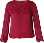YEST Cattleya Blouse - Fresh Wine Red - maat 42