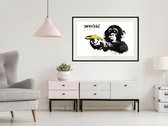 Artgeist - Schilderij - Banksy: Banana Gun Ii - Multicolor - 30 X 20 Cm